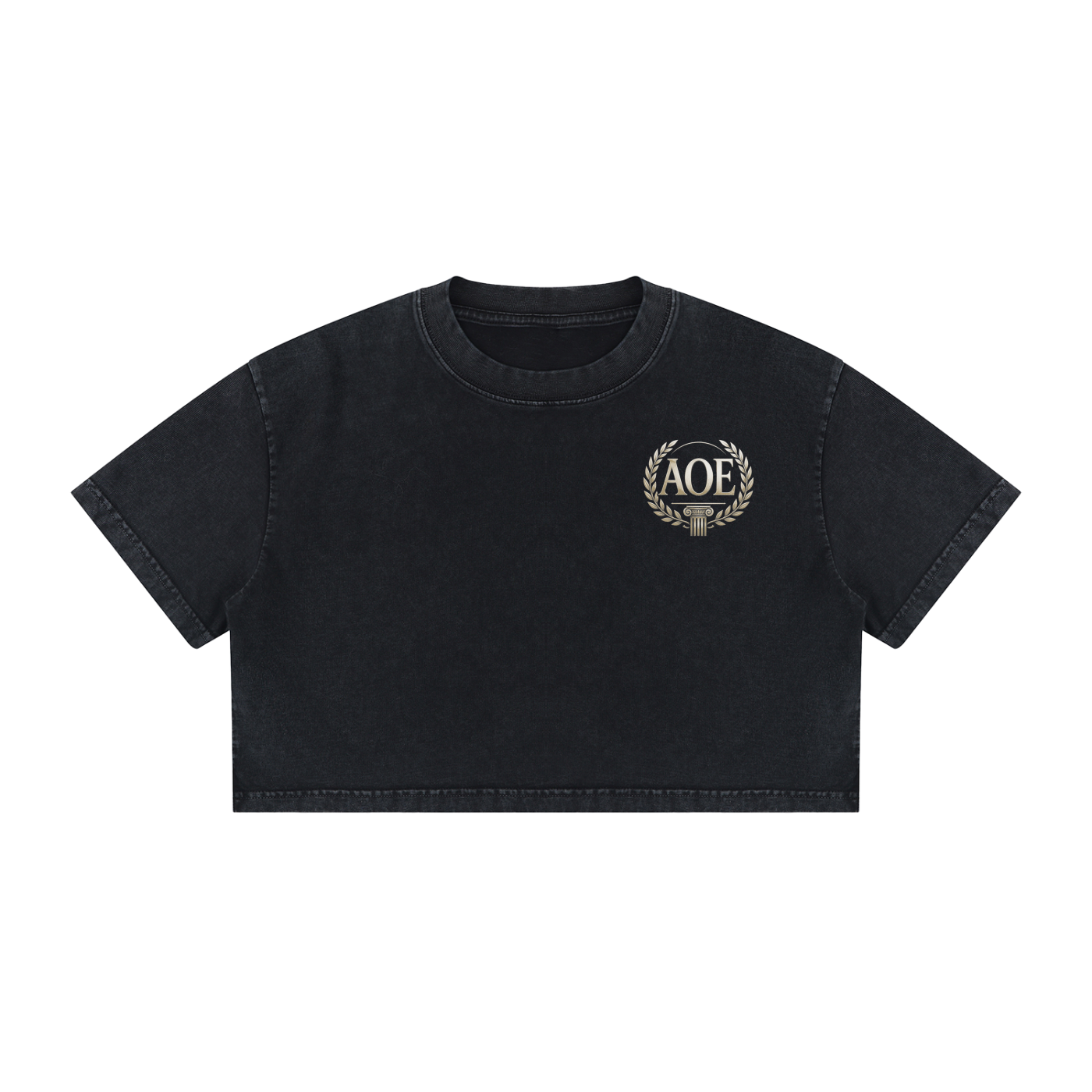 AOE Muse cropped tee, front